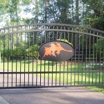 Arch Top Gate With Maple Leaf Center