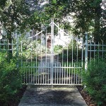 Double Entry Gate With Dog Pickets