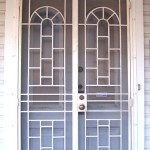 Double Security Door With Rectangle And Arch Details