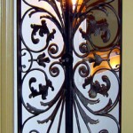 Forged Scroll Panel Wine Cellar Gate