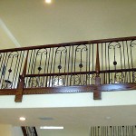 Forged Scroll Rail Panels With Wood