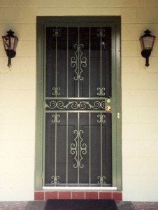 Green Security Door With Castings