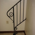 Stair Railing With Large Lambs Tongue Newel Post